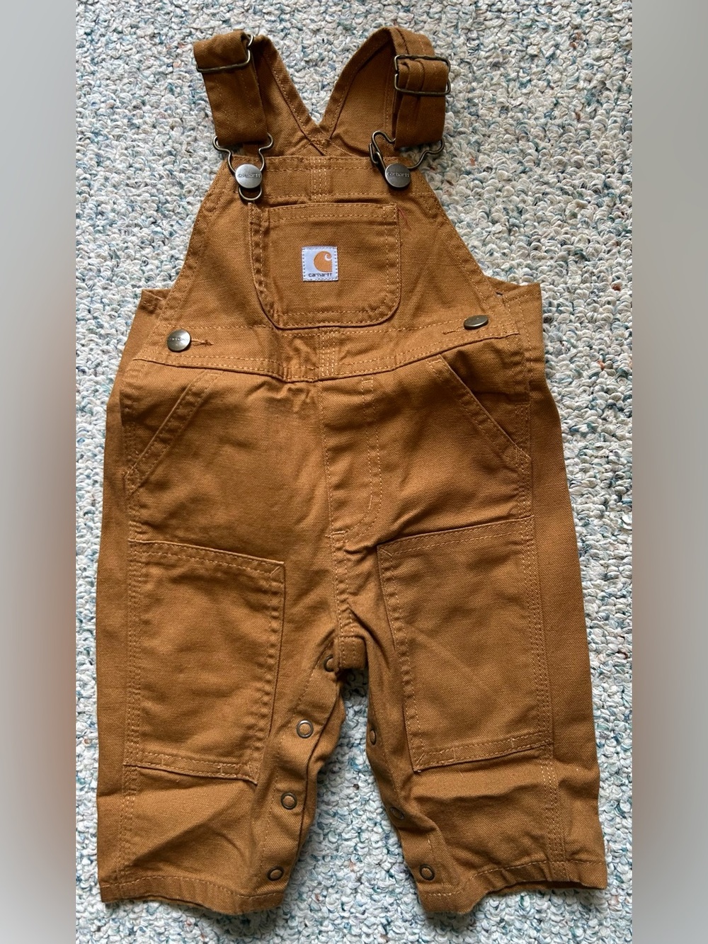 Carhartt Brown Kids' Canvas Overalls